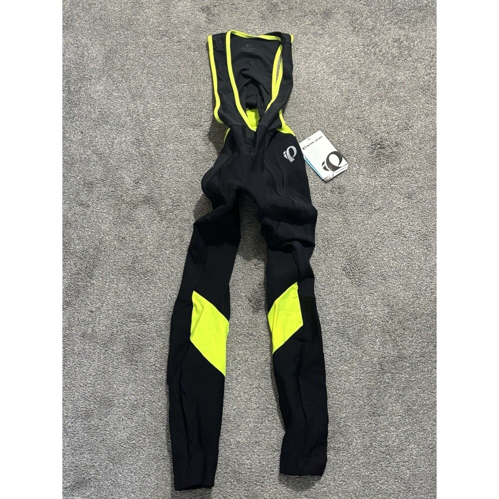 PEARL IZUMI Elite Thermal Cycling Bib Men’s Small Black Yellow NWT